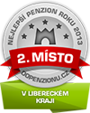 Zařízení získalo ocenění 2. Nejlepší penzion roku 2013 v Libereckém kraji v anketě Penzion roku 2013